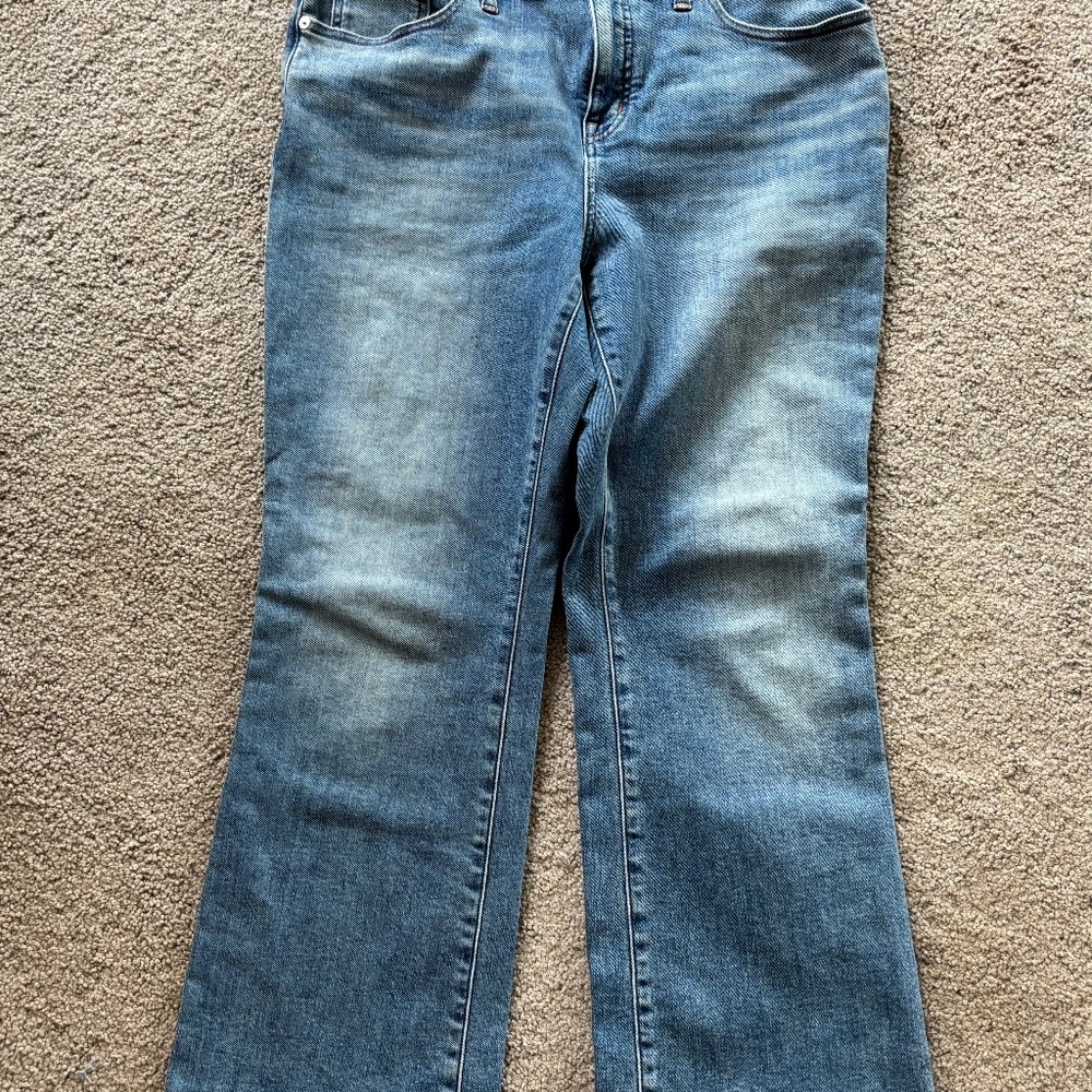 Madewell Denim Mid Rise Kick Out Jeans Size 31 Medium Wash Ankle 27” Inseam